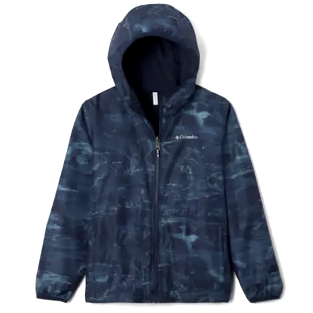 NWT COLUMBIA Youth Pixel Wind Grabber II Black Camo Size XL